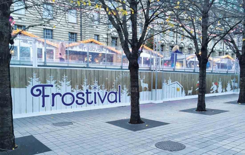 Frostival Ice Rink London Branding & Printed Graphics ...